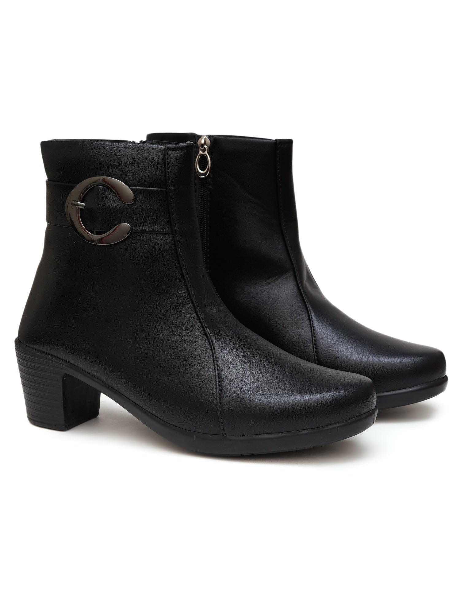 Planet Walk Inleather Women's Ankle Boots - Black view 5
