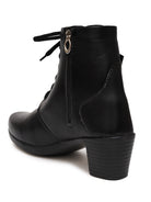 Planet Walk Biker Lace-Up Women's Ankle Boots - Black view 4