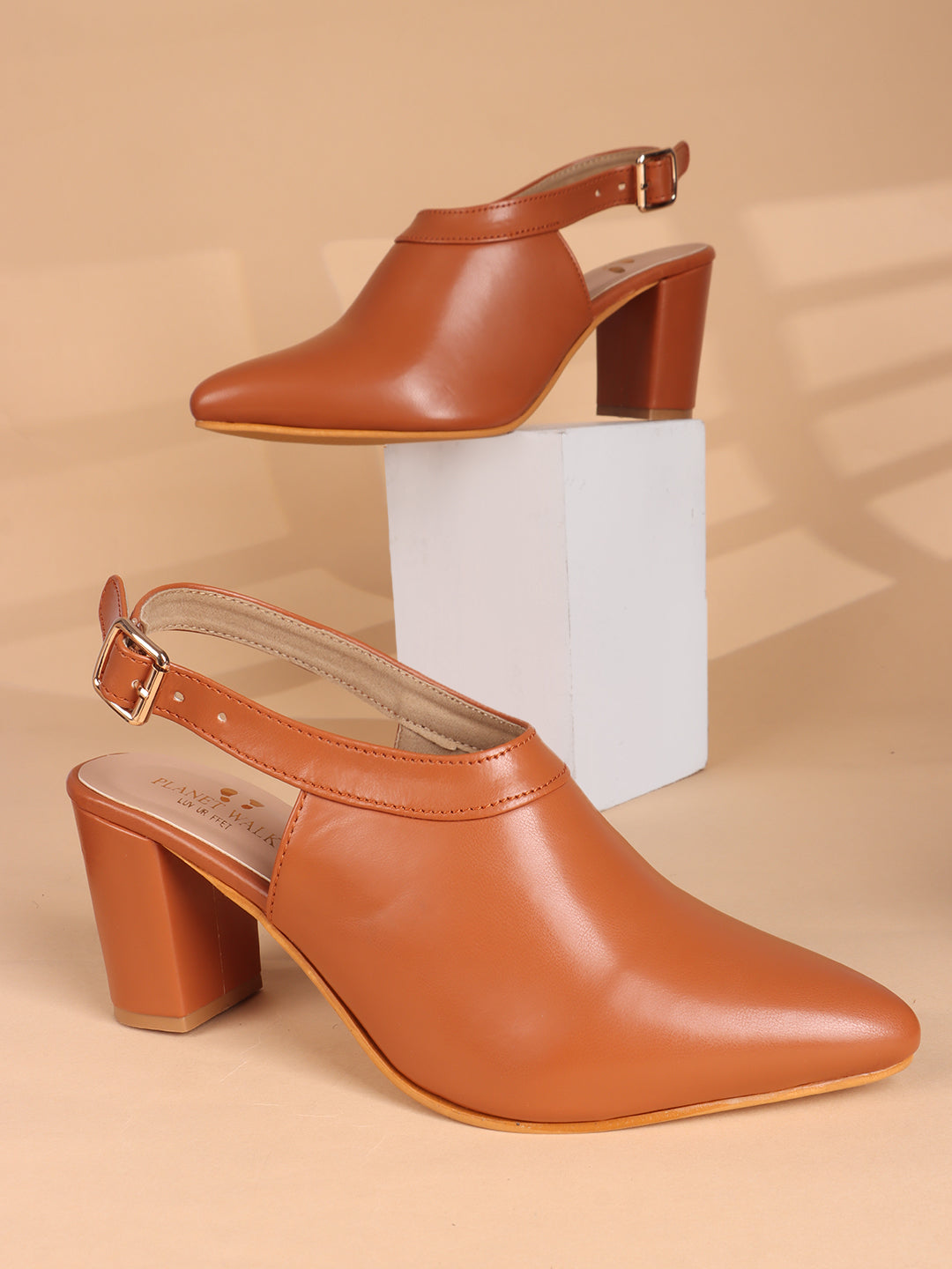 Planet Walk B116 Women's Heels - Tan