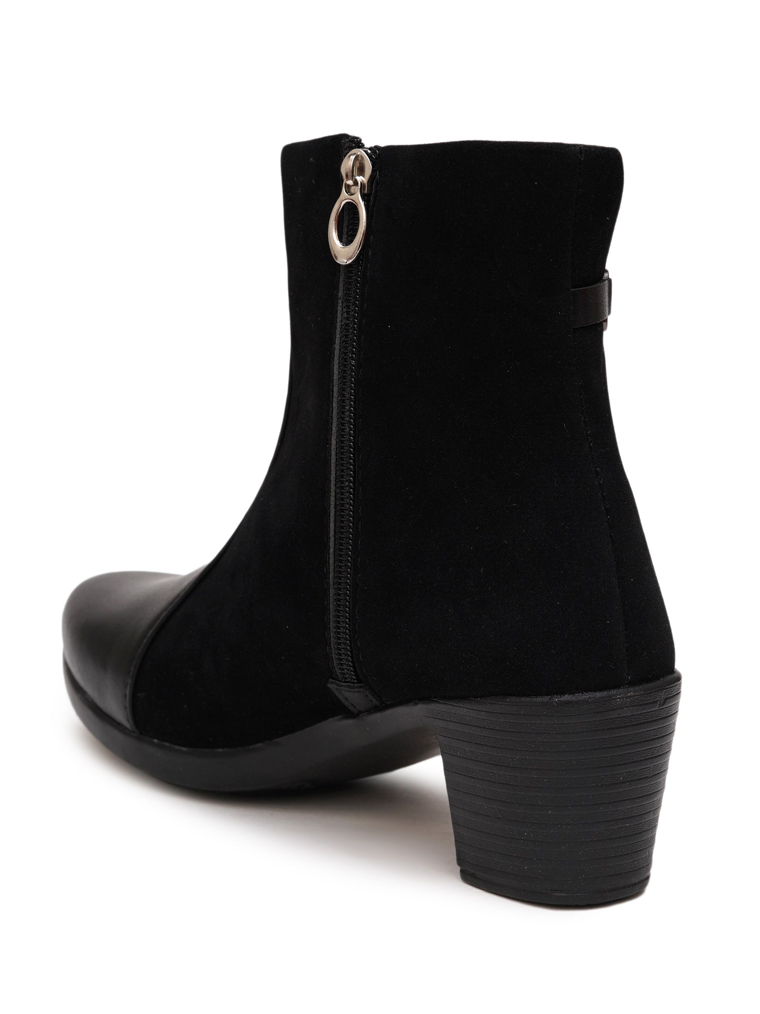 Planet Walk Luxe Suede Women's Ankle Boots - Black view 4