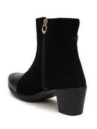 Planet Walk Luxe Suede Women's Ankle Boots - Black view 4